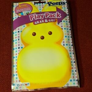 Peeps Play Pack Grab & Go Stickers Easter Bunnies Purple Green Pink Blue Yellow